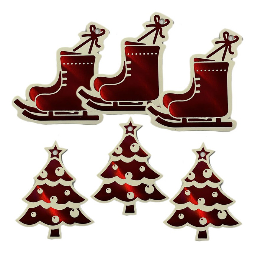 Pack 12 Uds Tarjetas Para Regalo Motivo Navidad - Imagen 8