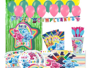Set De Cumpleaños + Globos + Piñata Las Pistas De Blue 6 Per