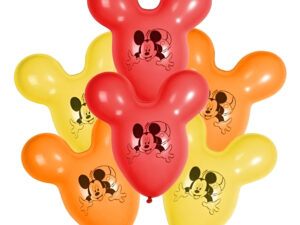 Pack 6 Uds / Globos De Látex / Silueta Mickey Mouse