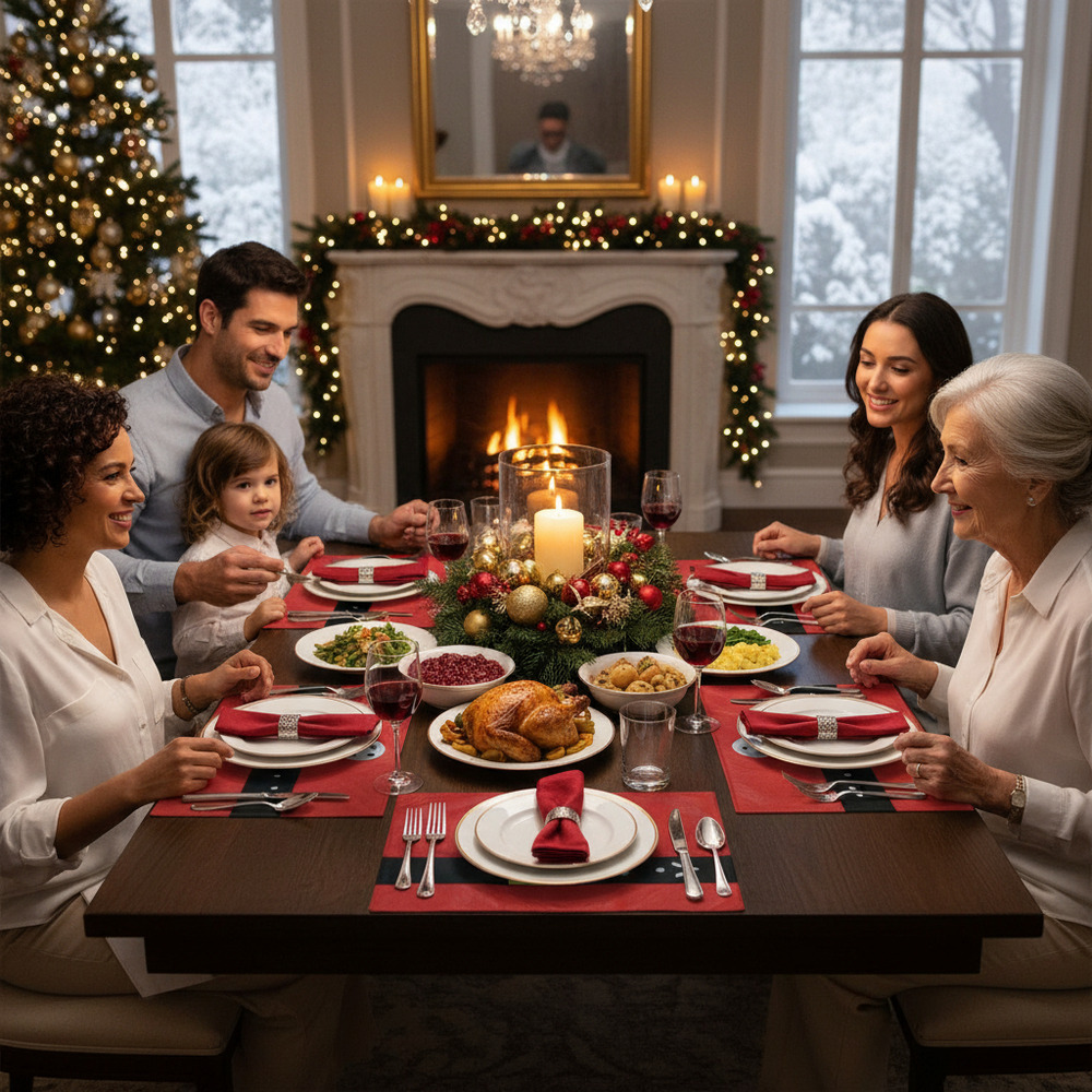 Pack 4 Individuales Mesa Navideños / Decoración Mesa Navidad - Imagen 4