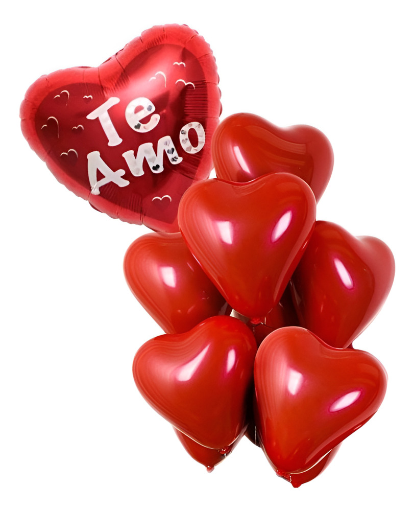 Set De Globos Decoración 7 Uds Corazón - Imagen 4