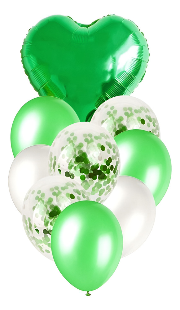 Set De Globos Decoración 9 Uds Corazón + Inflador - Imagen 28