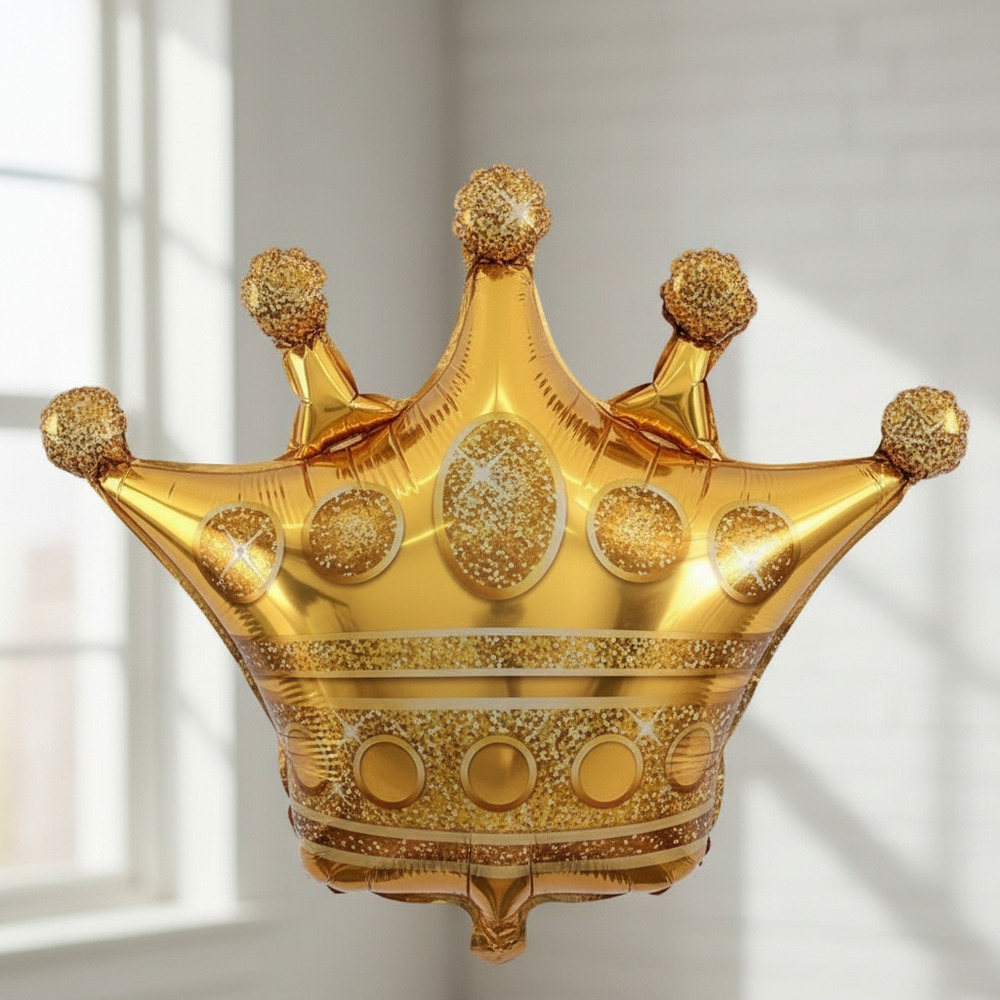 Set De Globos Decoración 6 Uds Corona / Feliz Cumpleaños D-m - Imagen 4