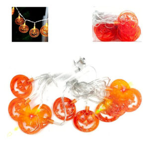 Guirnalda Con Luces 10 Uds Forma Calabaza Planas / Halloween