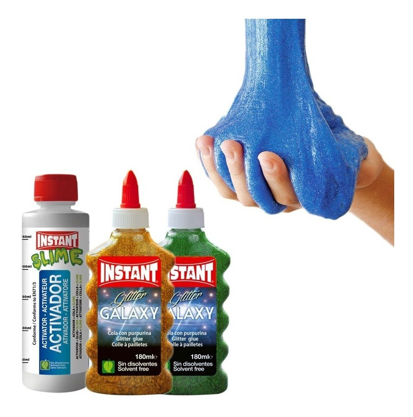 Kit Completo Para Crear Slime / Glitter / Galaxy / 360 Ml