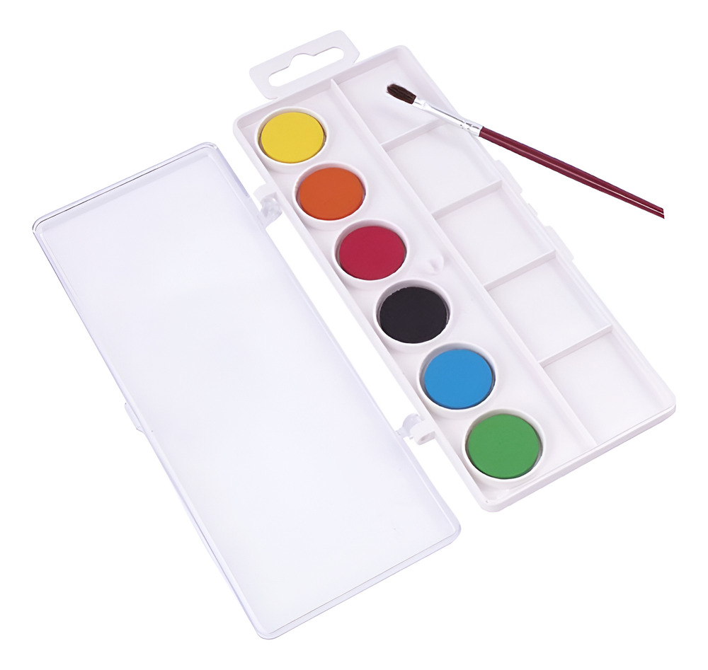 Estuche De Acuarelas 6 Colores Surtidos + Pincel / Jovi