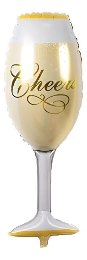 Globo Metálico Para Decoración Diseño Copa Champagne