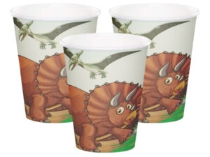 Pack 10 Uds Vaso De Cartón Con Diseño Dinosaurio