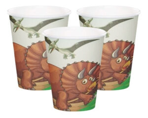 Pack 10 Uds Vaso De Cartón Con Diseño Dinosaurio