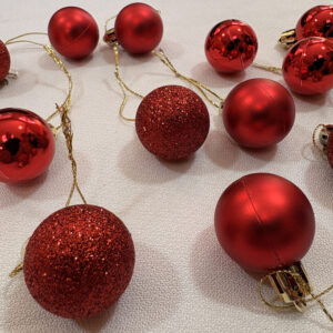 Adorno Arbol De Navidad 3cm Pack 12 Unidades