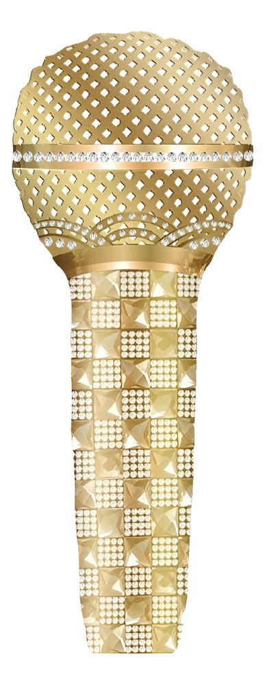 Globo Metálico Silueta Micrófono