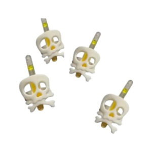 Pack 4 Uds Anillos De Calavera / Fluor / Diseño Halloween
