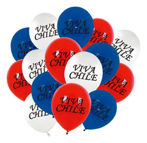Set Globos Decoración 25 Uds Globos Látex Diseño Viva Chile