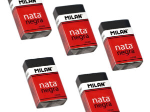 Pack 5 Uds Goma De Borrar Milan Negro / Modelo 7030
