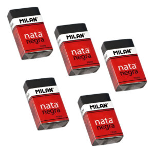 Pack 5 Uds Goma De Borrar Milan Negro / Modelo 7030