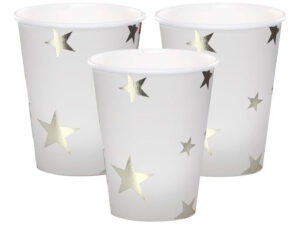 Pack 6 Uds Vaso De Cartón Con Diseño Estrellas