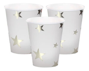 Pack 6 Uds Vaso De Cartón Con Diseño Estrellas