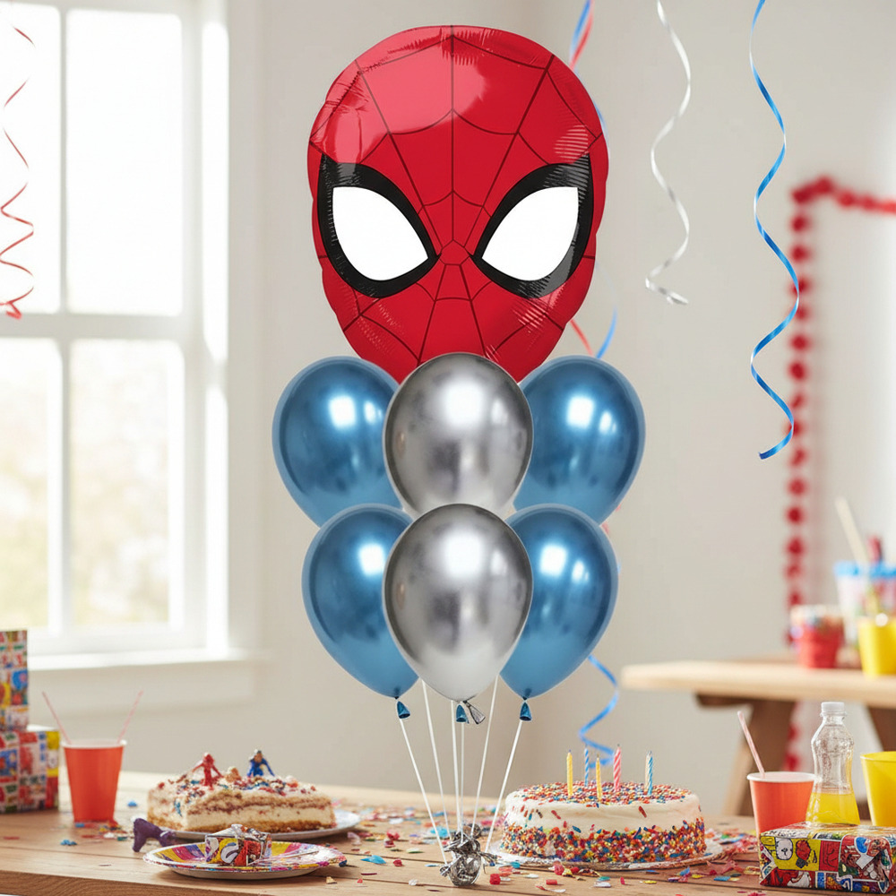 Set De Globos Decoración 7 Uds Superhéroe Marvel - Imagen 7