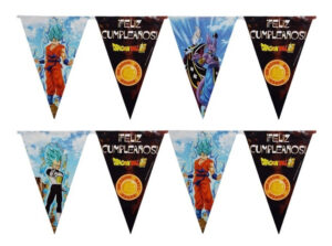 Guirnalda Decoración Fiesta Triángulos / Motivo Dragon Ball