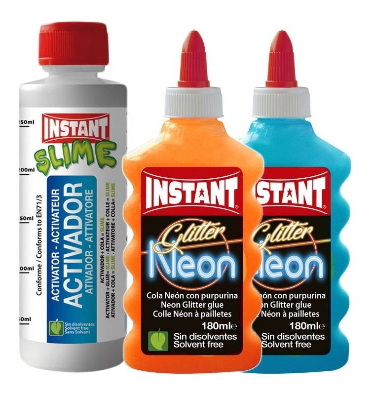 Kit Completo Para Crear Slime / Glitter / Neon / 360 Ml - Imagen 2
