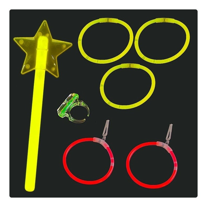 Pack Varita - Anillo - Pulseras - Pendientes / Fiesta Flúor - Imagen 2