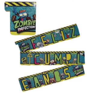 Guirnalda Para Decoración Frase Feliz Cumpleaños Zombie