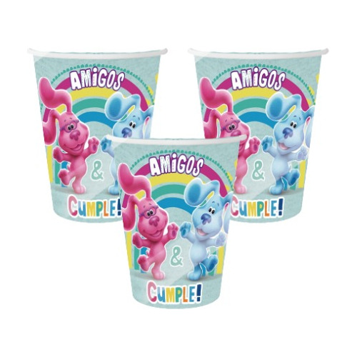 Pack 6 Uds Vaso De Cartón Con Diseño Las Pistas De Blue