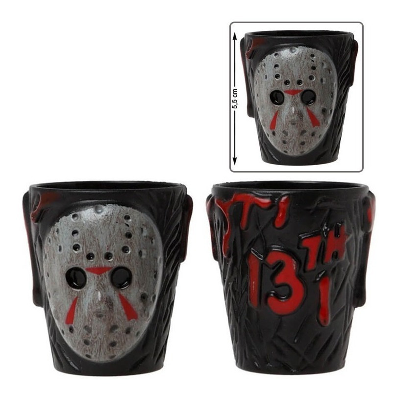 Pack 2 Uds Vaso Shot / Decoración Halloween / Diseño Jason - Imagen 2