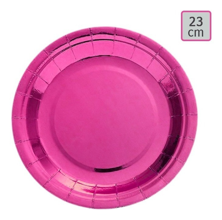 Pack 6 Uds Plato Grande Cartón / Diseño Color Metalizado - Imagen 17