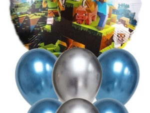 Set De Globos Decoración 7 Uds Personajes Minecraft