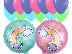 Set De Globos Decoración 15 Uds Motivo Arcoíris