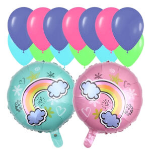 Set De Globos Decoración 15 Uds Motivo Arcoíris