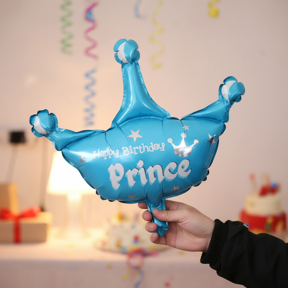 Globo Metalizado Mini Corona Happy Birthday - Imagen 4