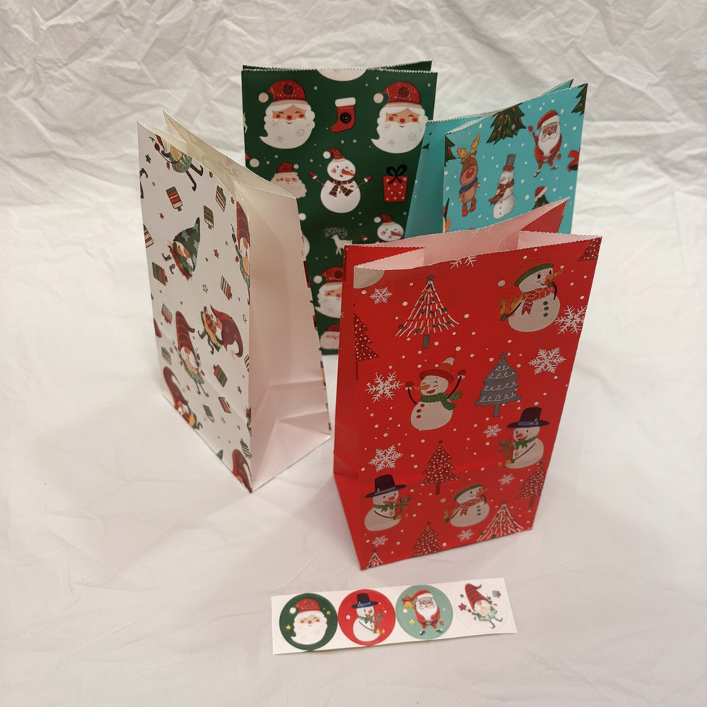 Bolsas Navideñas (pack 12) Para Regalos, Papel - Imagen 4
