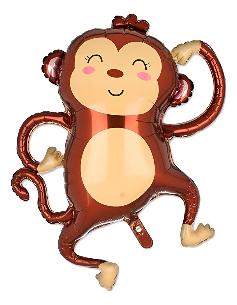 Globo Metálico Decoración Animal Mono