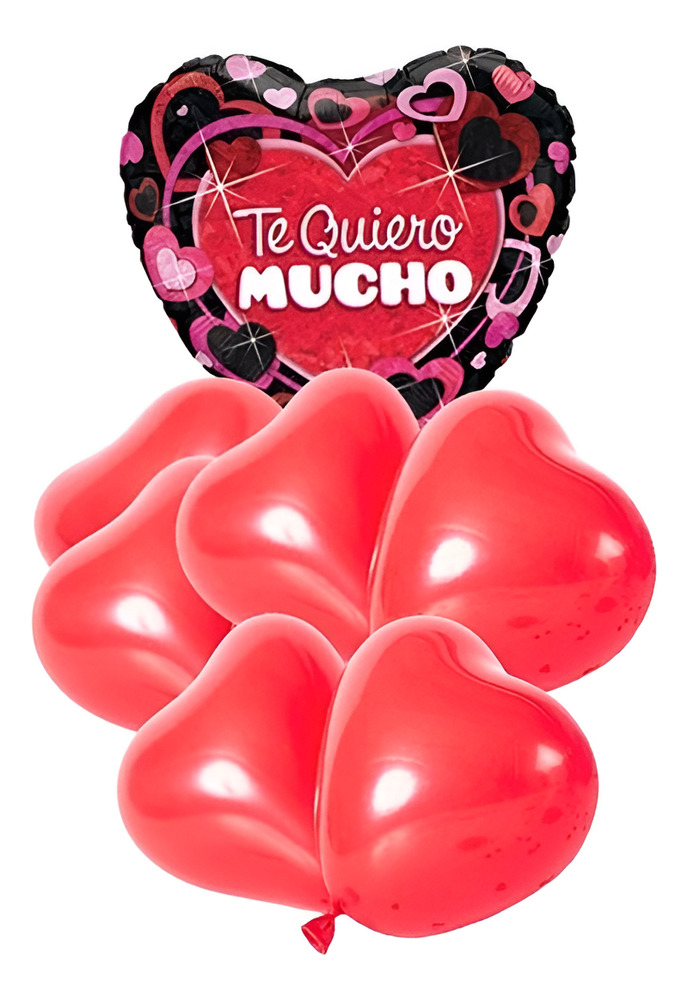 Set De Globos Decoración 7 Uds Corazón - Imagen 6