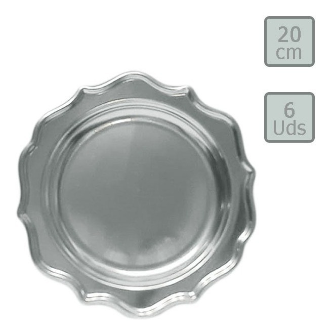 Pack 6 Uds Plato Pequeño / Diseño Bordes Con Siluetas - Imagen 5