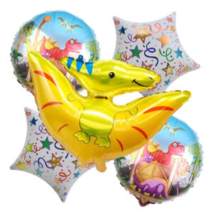 Set De Globos Decoración 5 Uds Dinosaurio Animado Bebe
