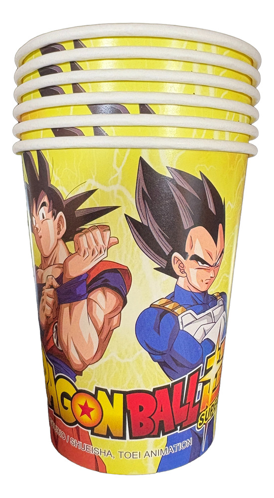 Pack 6 Uds Vaso De Cartón Con Diseño Dragon Ball - Imagen 3