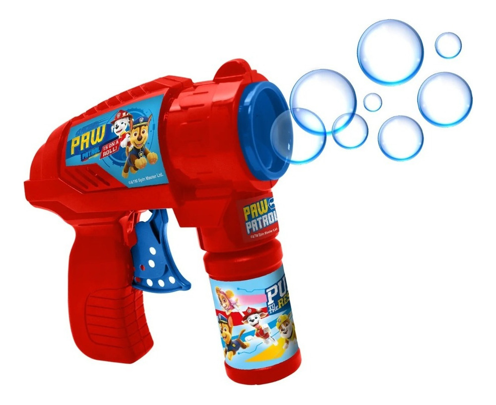 Pistola Lanza Burbujas / Paw Patrol / Burbujeros Color Rojo