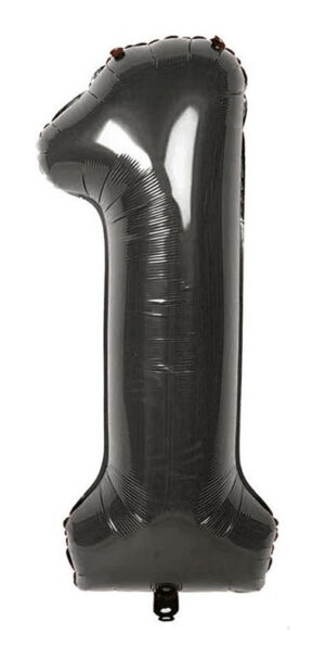 Globo En Forma De Numero - Altura - 76 Cm / Negro
