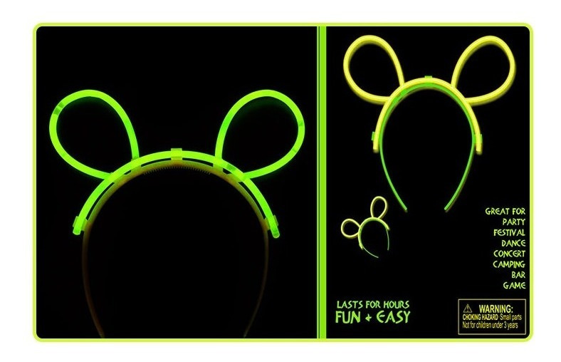 Cintillo Orejas / Decoración Fiesta / Flúor - Imagen 2