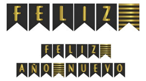 Guirnalda Para Decoración Con Frase Feliz Año Nuevo