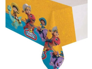 Mantel Plástico Decoración Rectangular Motivo Dino Ranch