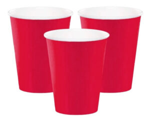 Pack 10 Uds Vaso De Cartón Con Diseño Unicolor
