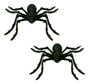 Pack 2 Uds Arañas Plasticas Decoración Halloween