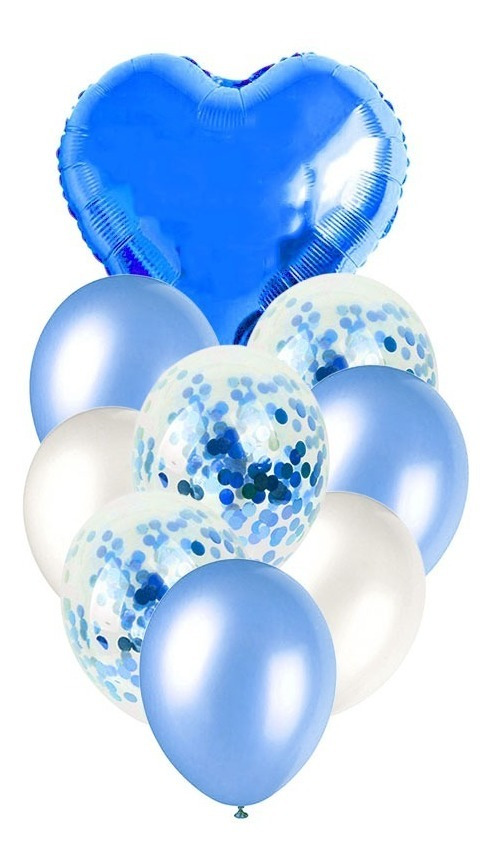 Set De Globos Decoración 9 Uds Corazón + Inflador - Imagen 25