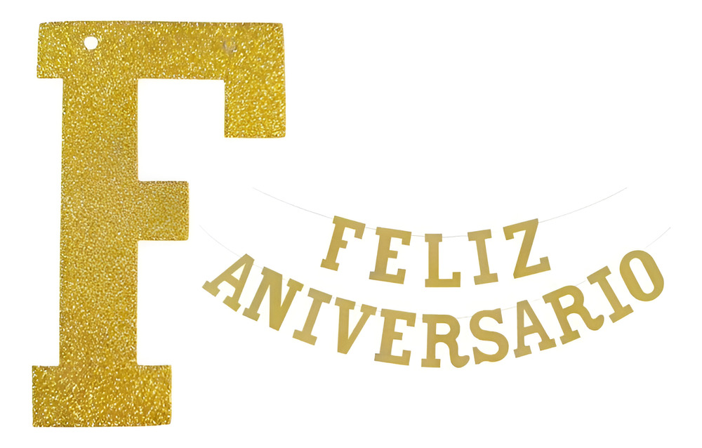 Guirnalda Para Decoración Con Frase Feliz Aniversario