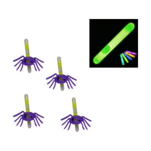Pack 4 Uds Anillos De Arañas / Fluor / Diseño Halloween