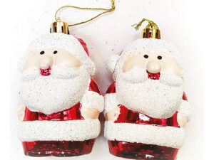 Adorno Arbol De Navidad Viejito Pascuero 8cm Pack 2 Unidades